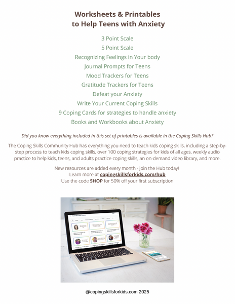 Printables to Help Teens with Anxiety