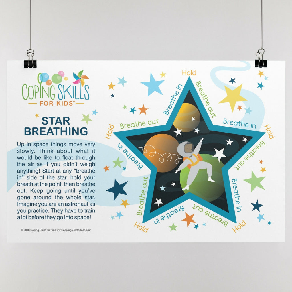 Playful Star Deep Breathing Poster 11" x 17"