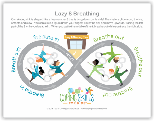 Playful Lazy Eight Deep Breathing Poster 11" x 17"