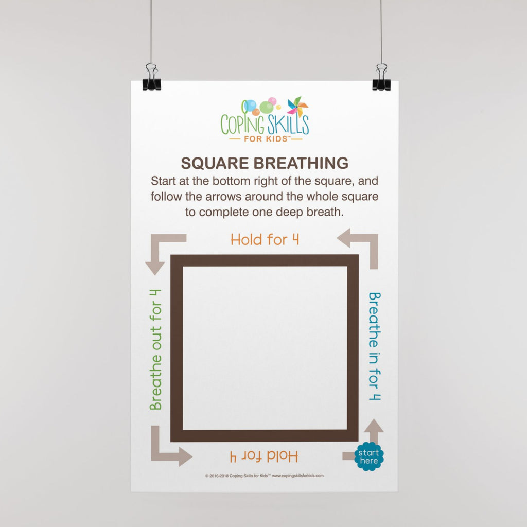 Original Square Deep Breathing Poster 11" x 17"