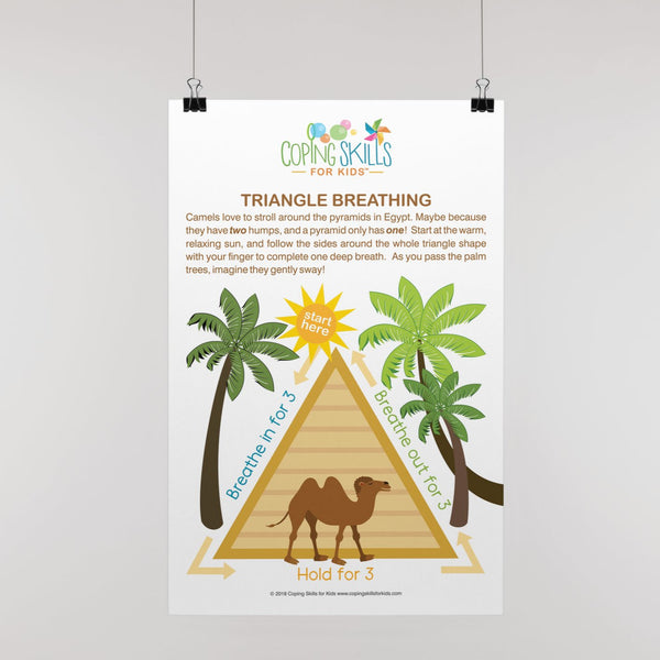 Playful Triangle Deep Breathing Poster 11" x 17"