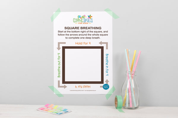 Original Square Deep Breathing Poster 11" x 17"