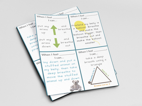 Bundle of All 6 Coping Cue Cards Coloring Sheets (Includes Discovery D –  Coping Skills for Kids