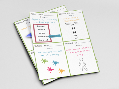 Ready to Use Coping Skills Cue Cards - Processing Set