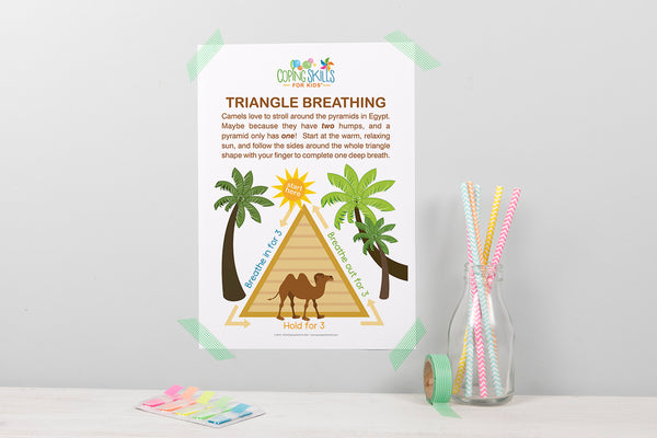 Playful Triangle Deep Breathing Poster 11" x 17"